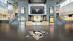 Front of hockey venue