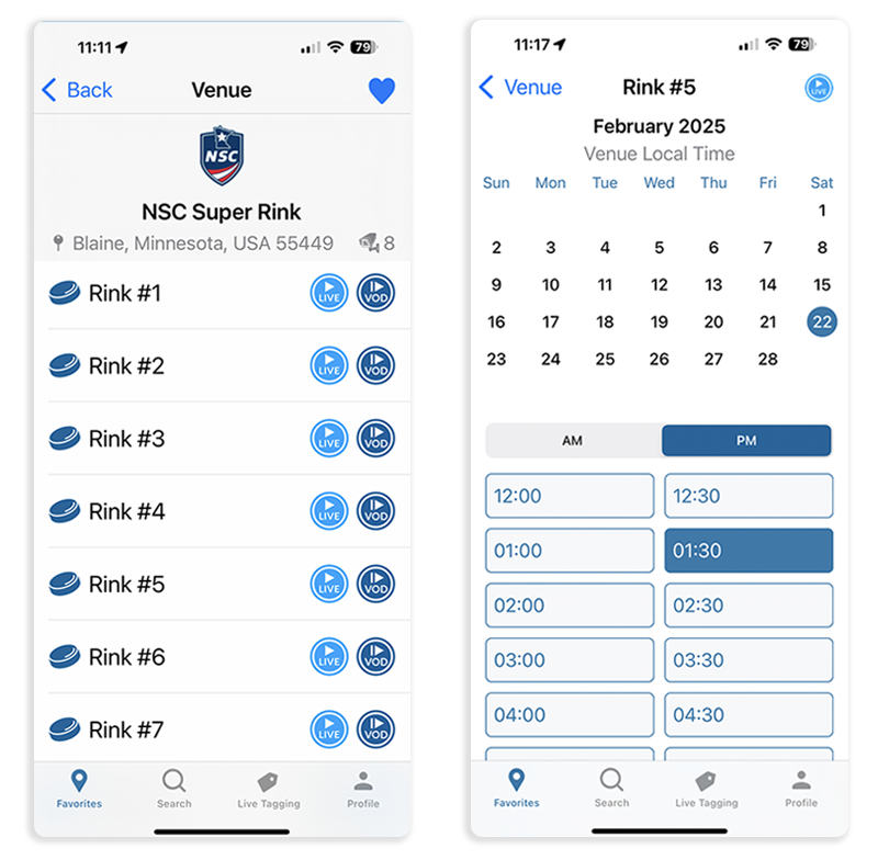 iphone vod calendar side by side
